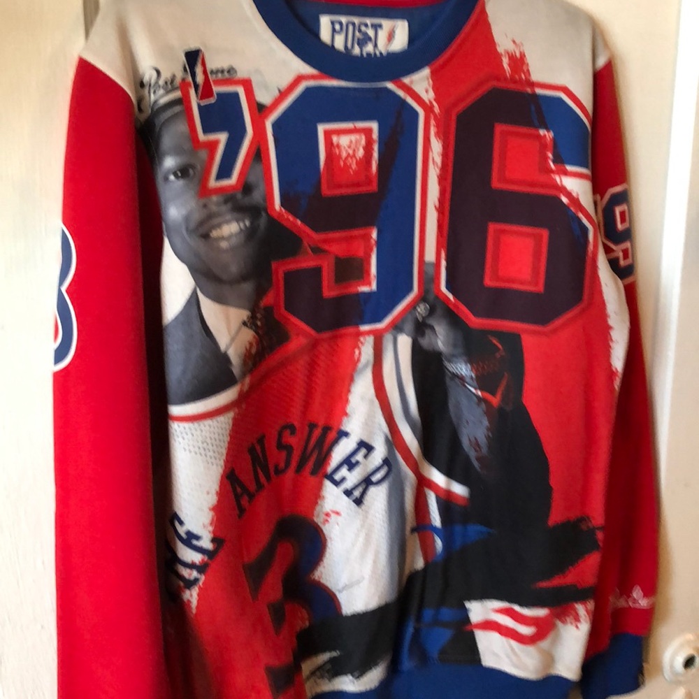 Post Game Men’s Allen Iverson “The Answers” 1996 Draft Day Sweatshirt Size Small